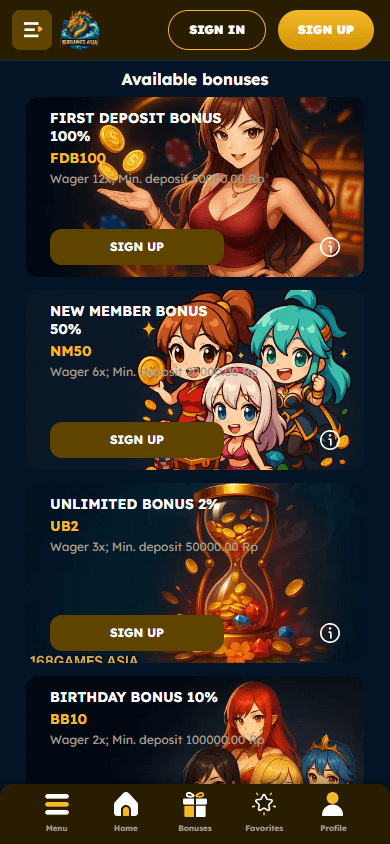 168Games_casino_promotions_mobile