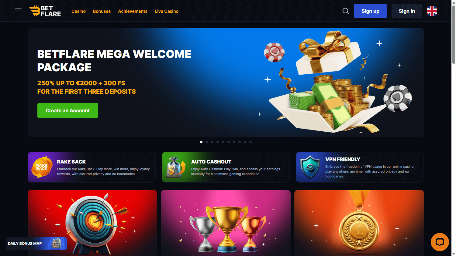 Betflare_casino_homepage_desktop