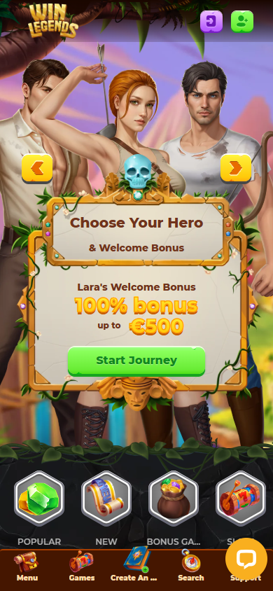 winlegends_casino_homepage_mobile