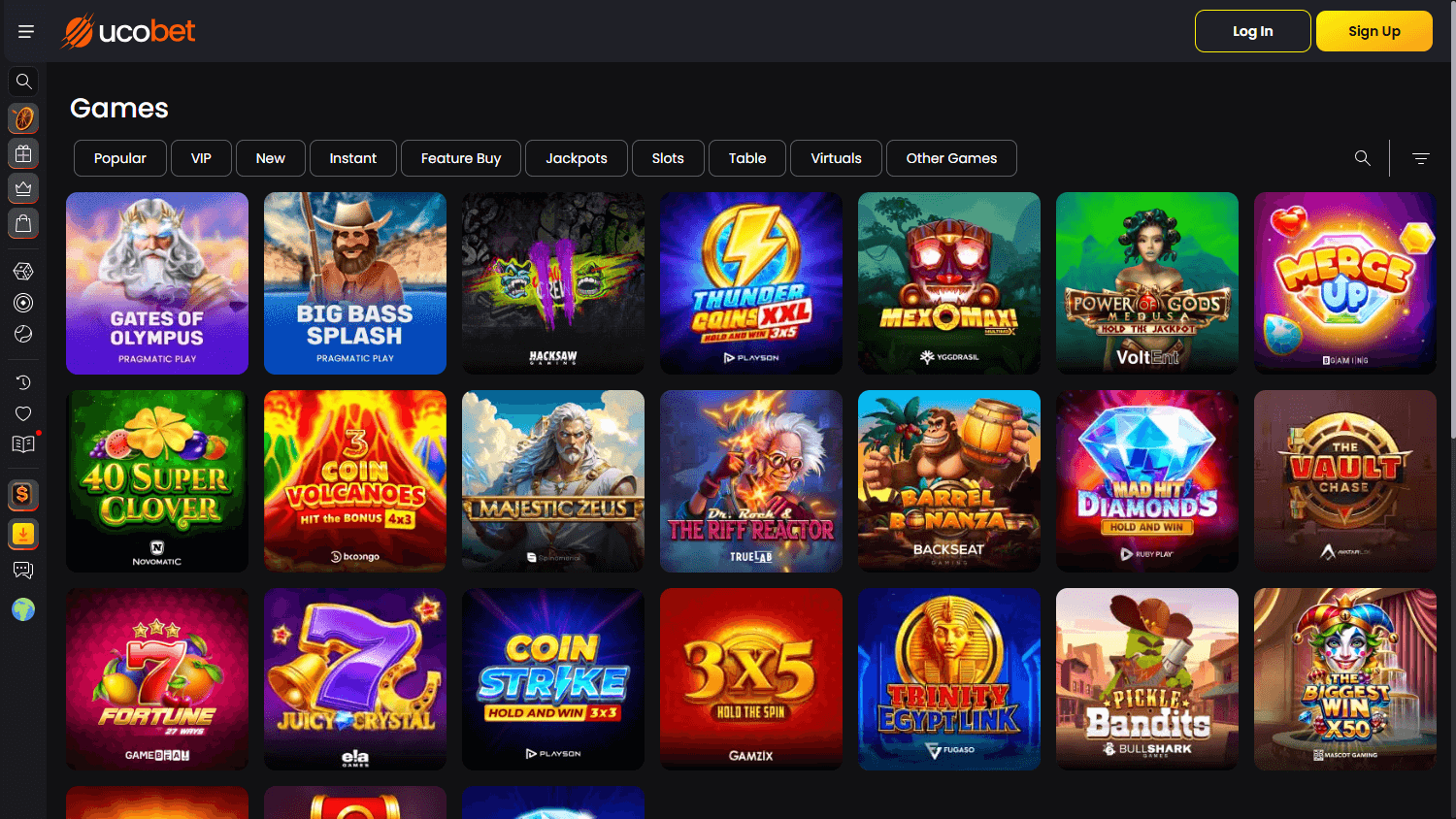 UcoBet_Casino_game_gallery_desktop
