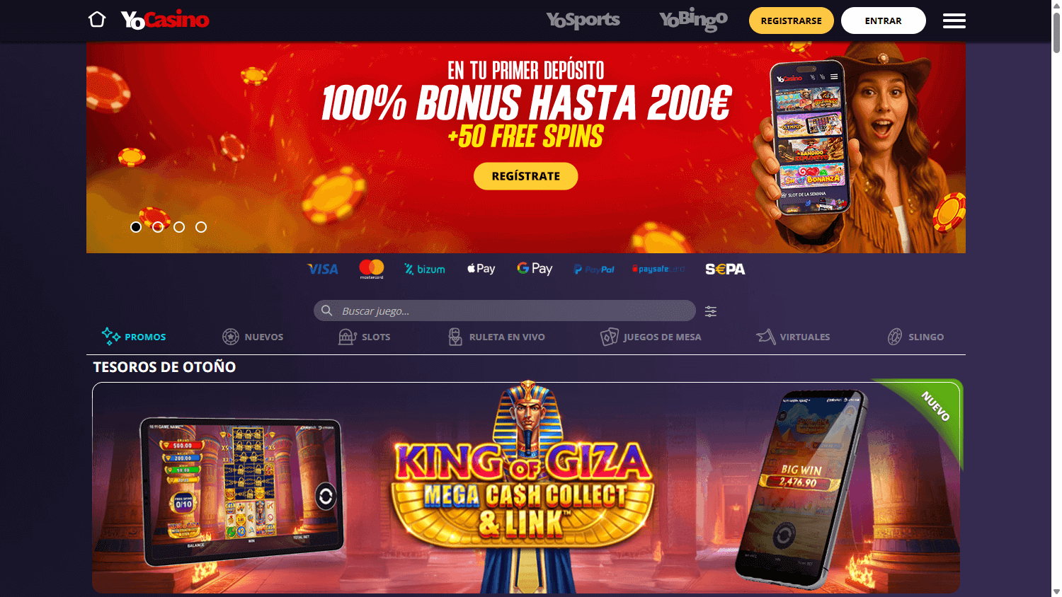 YoCasino_homepage_desktop