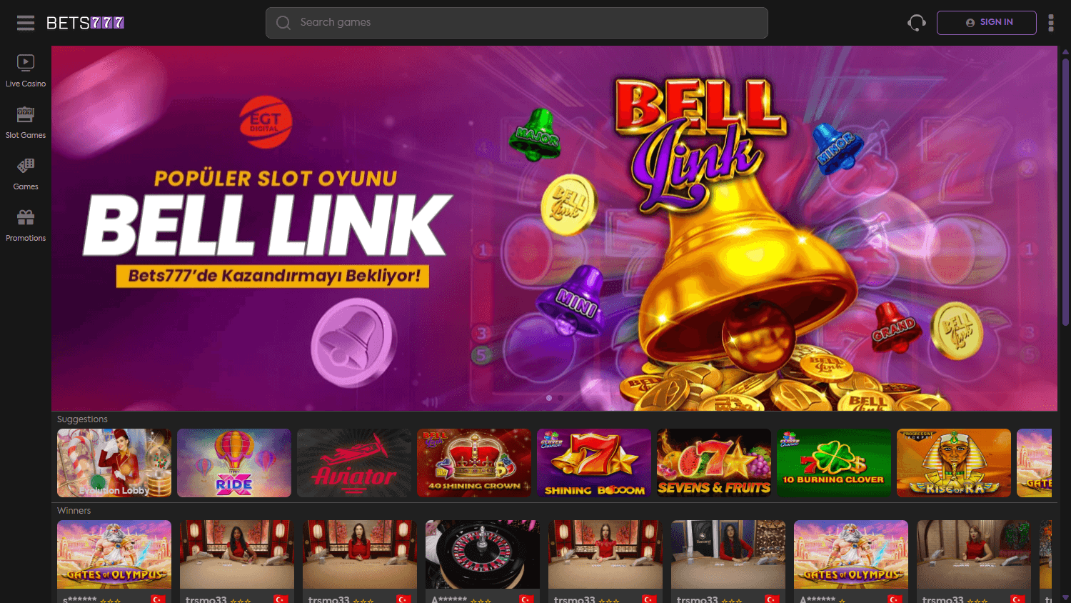 bets777_casino_homepage_desktop