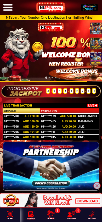n1spin_casino_homepage_mobile