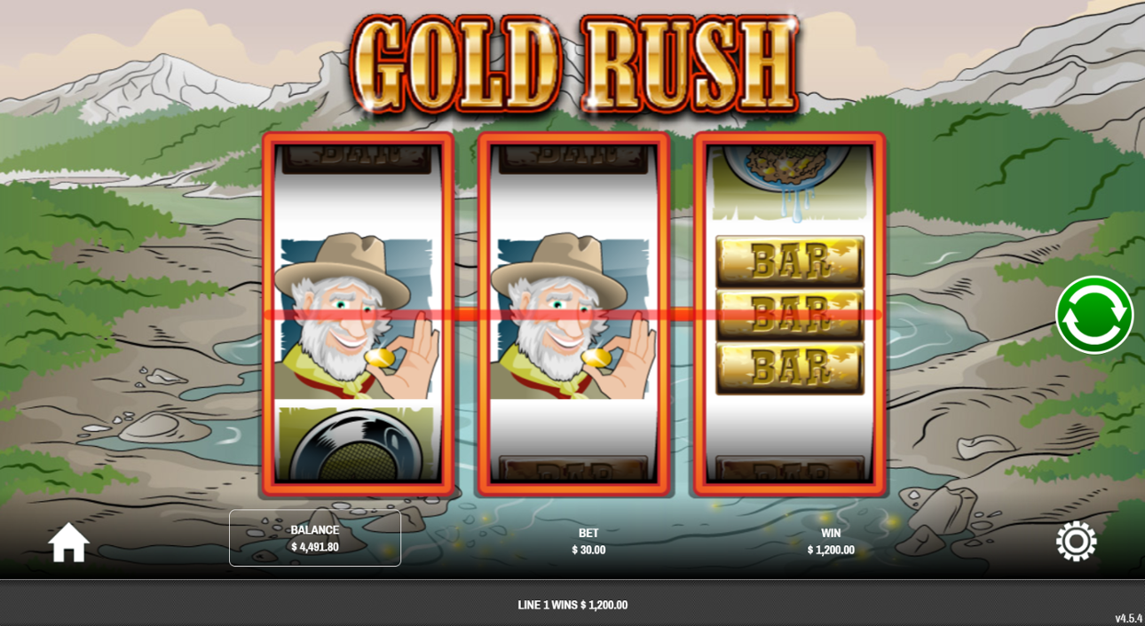 Gold Rush (Rival) 2 Wilds big win