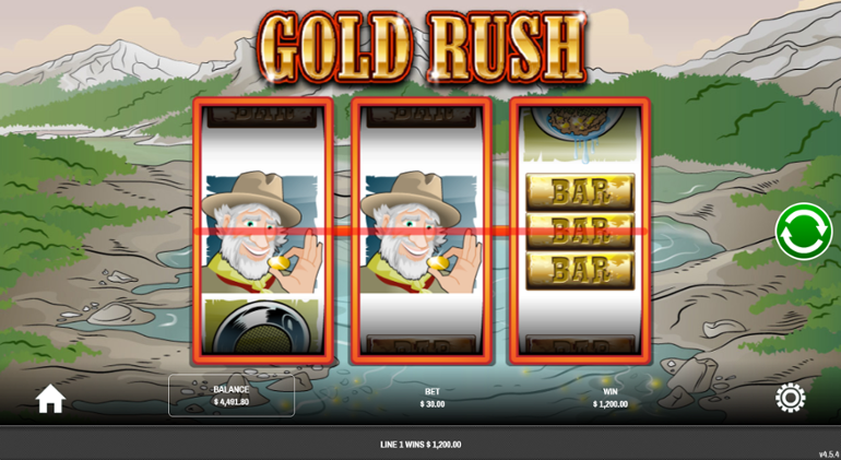 Gold Rush (Rival) 2 Wilds big win