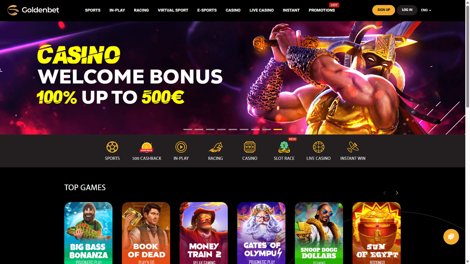 Goldenbet_Casino_homepage_desktop
