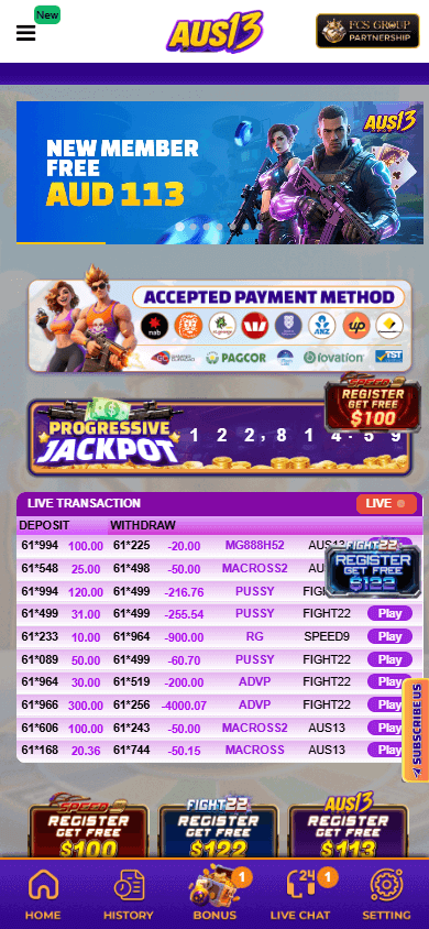 Aus13_Casino_homepage_mobile