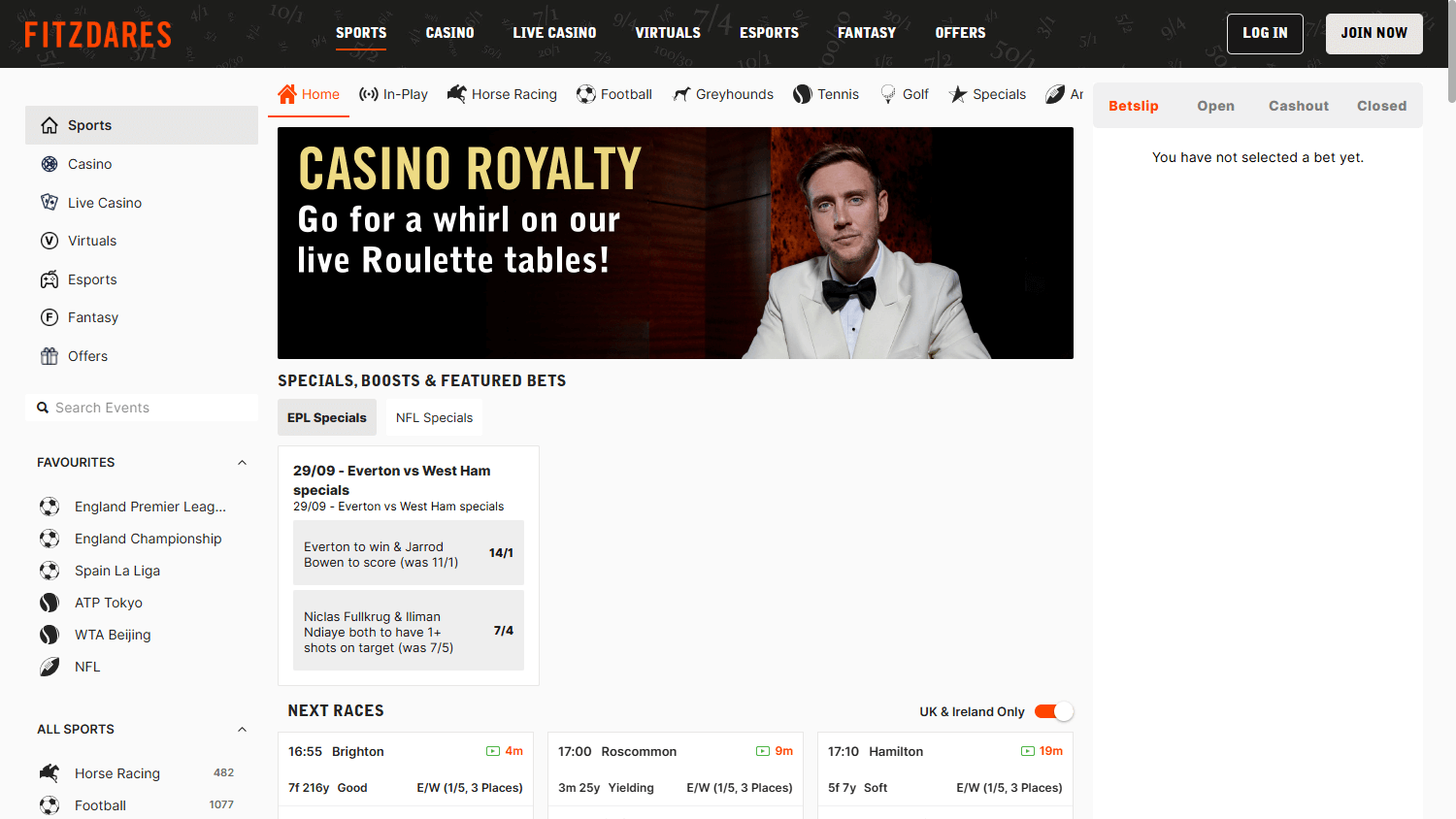 Fitzdares_Casino_homepage_desktop