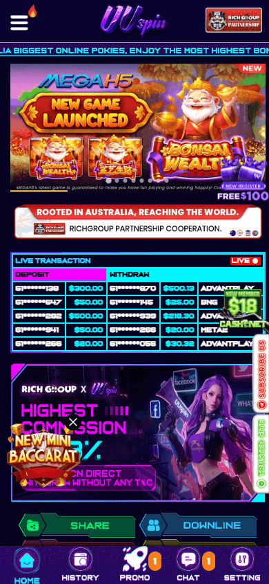 UUspin_Casino_homepage_mobile