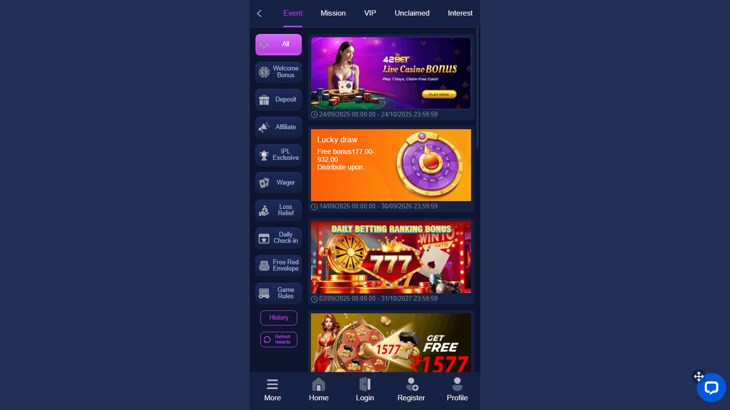 42bet_casino_promotions_desktop
