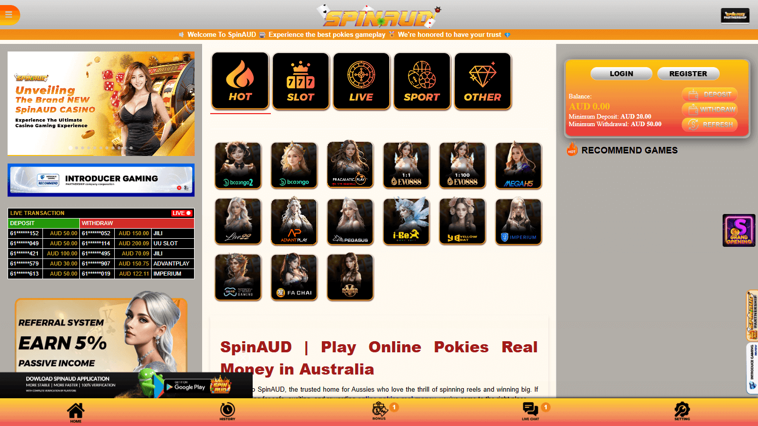 spinaud_casino_homepage_desktop