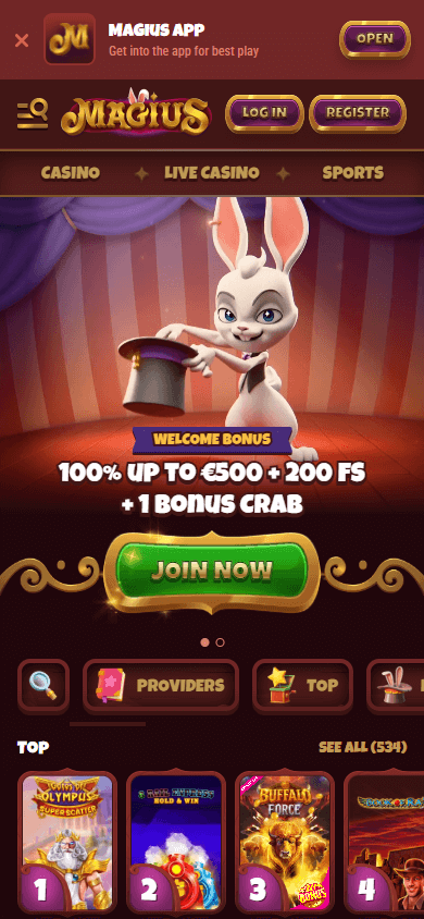 magius_casino_homepage_mobile