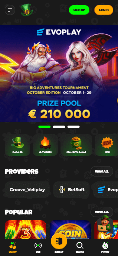 all_wins_casino_homepage_mobile