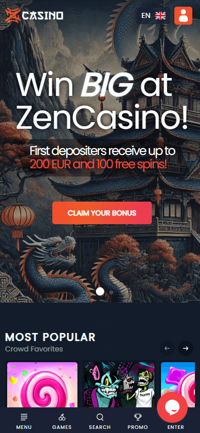 ZenCasino_homepage_mobile
