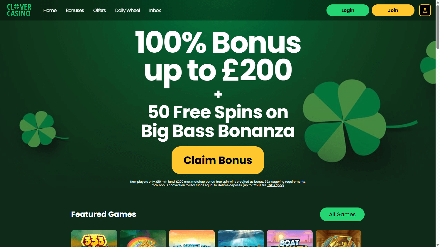 Clover_Casino_homepage_desktop