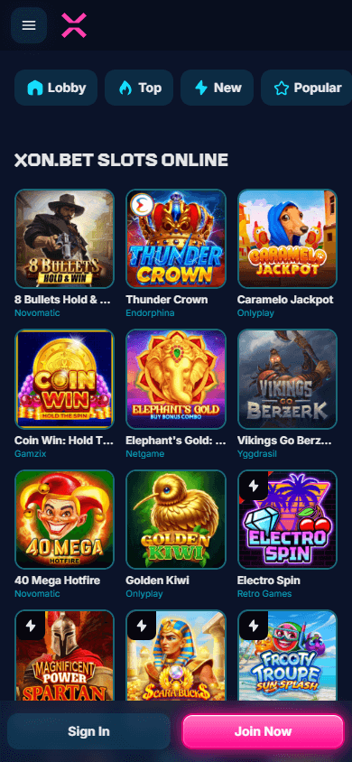 Xon_Bet_Casino_game_gallery_mobile