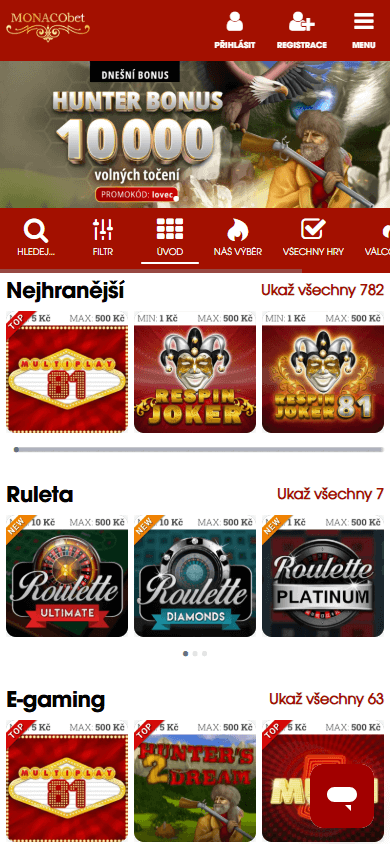 MONACObet_Casino_CZ_homepage_mobile