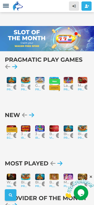 Wolfy_Casino_homepage_mobile