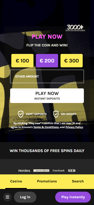 Kruuna_Casino_homepage_mobile