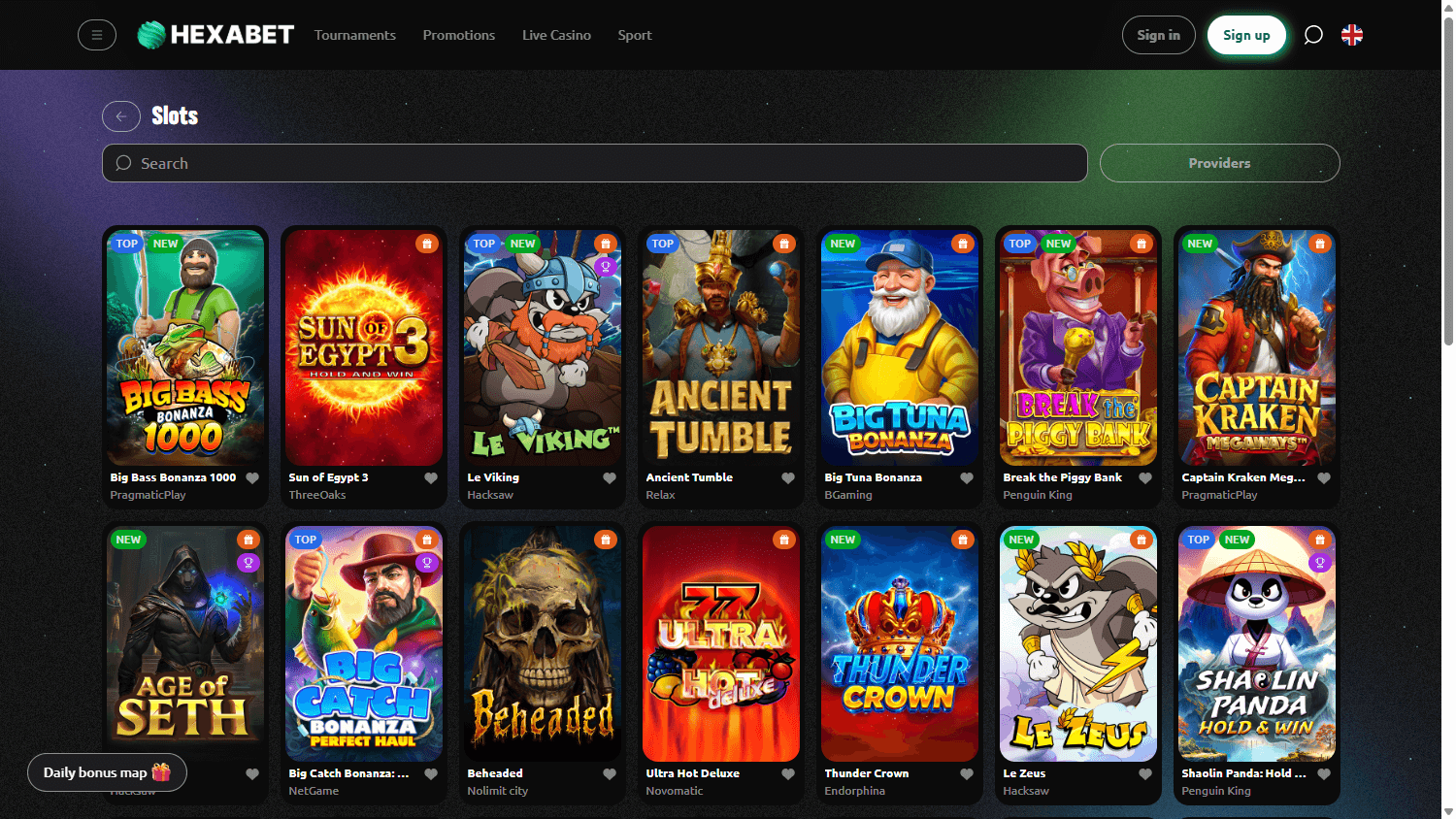 Hexabet_Casino_game_gallery_desktop
