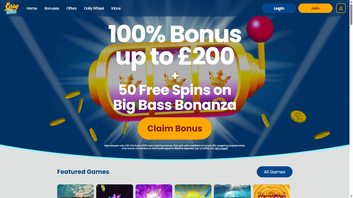 Easy_Slots_Casino_homepage_desktop