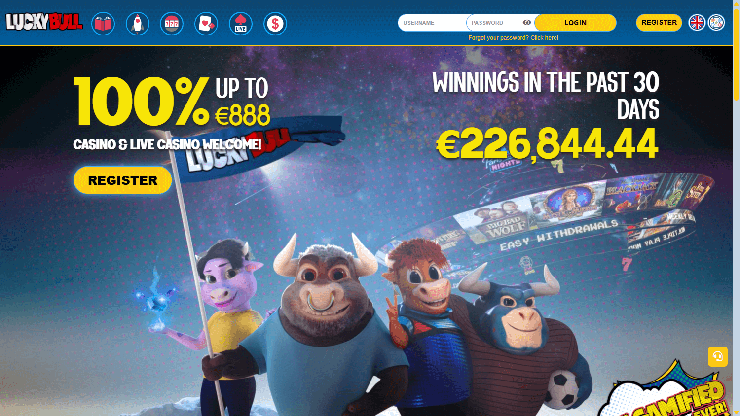 LuckyBull_Casino_homepage_desktop