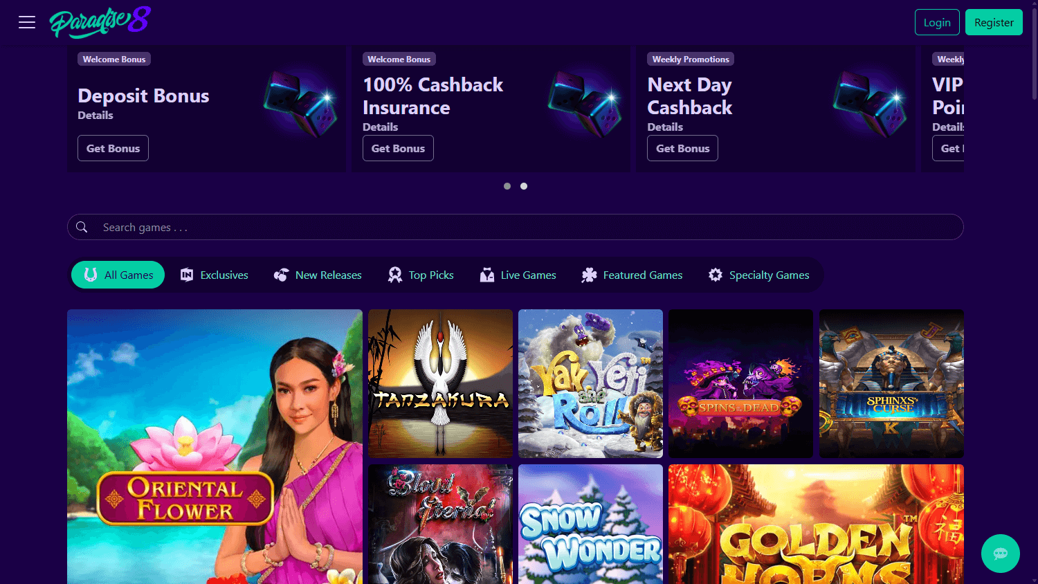 Paradise_8_Casino_homepage_desktop