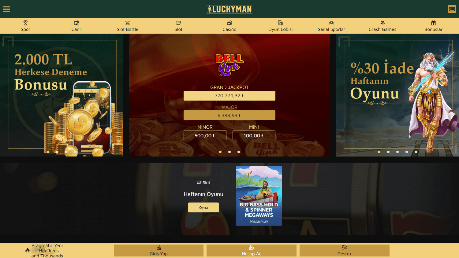 Luckyman_Casino_homepage_desktop