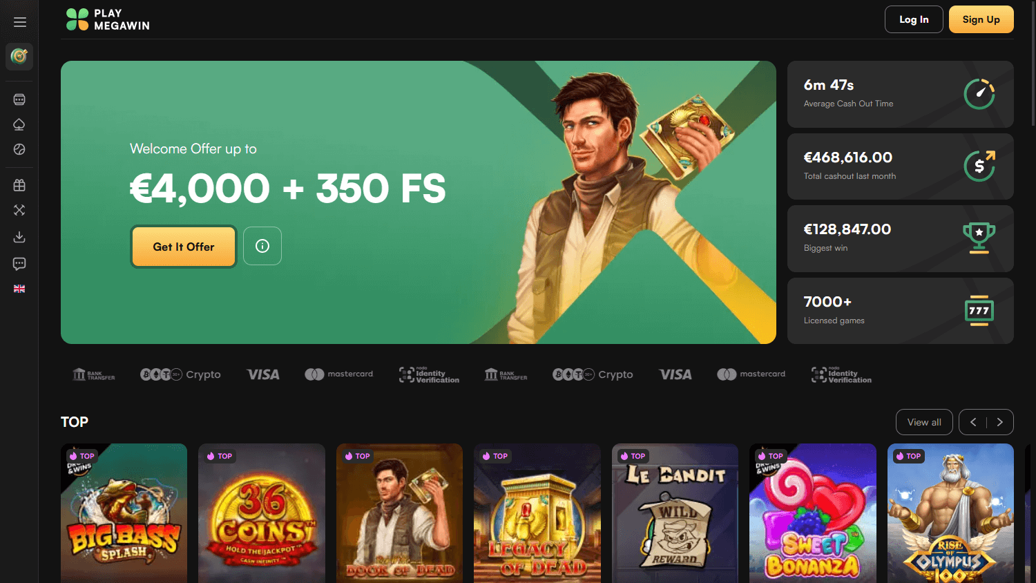 PlayMegaWin_Casino_homepage_desktop