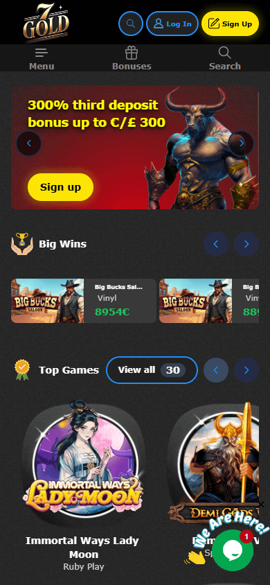 7GOLD_Casino_homepage_mobile