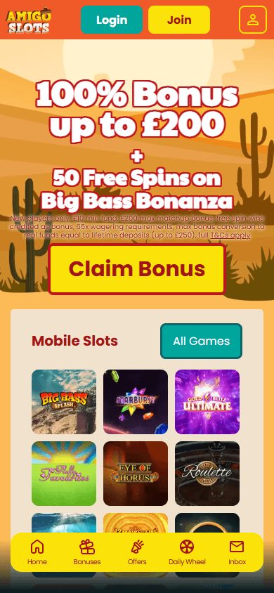 Amigo_Slots_Casino_homepage_mobile
