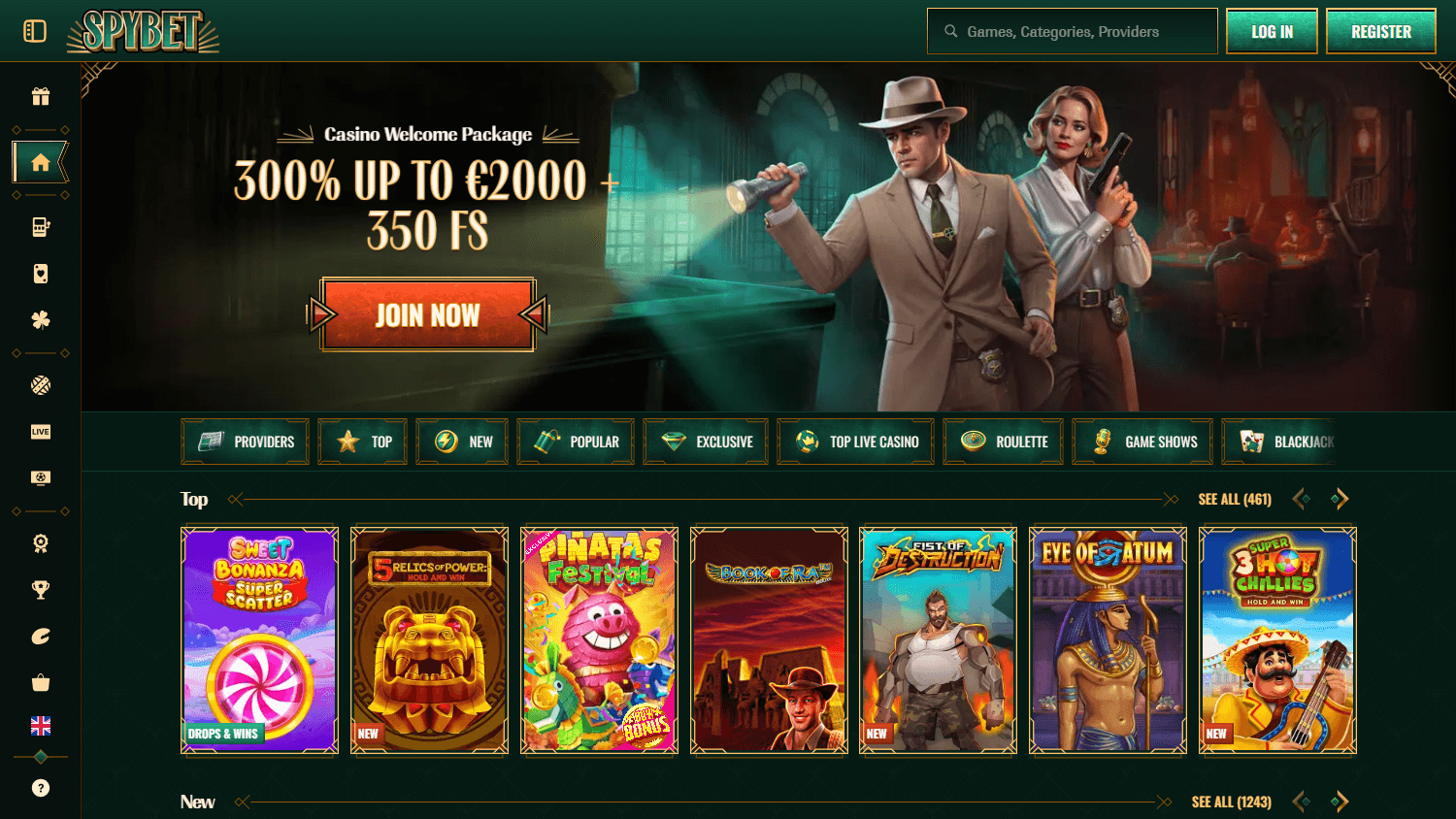 Spybet_Casino_homepage_desktop