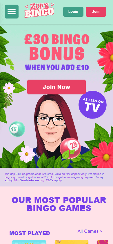 Zoe's_Bingo_Casino_homepage_mobile