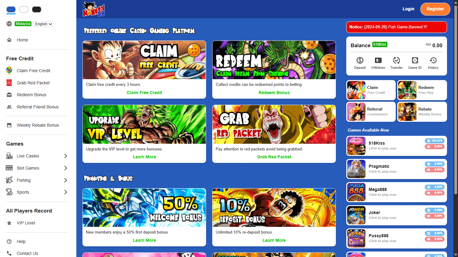 monkey88_casino_homepage_desktop