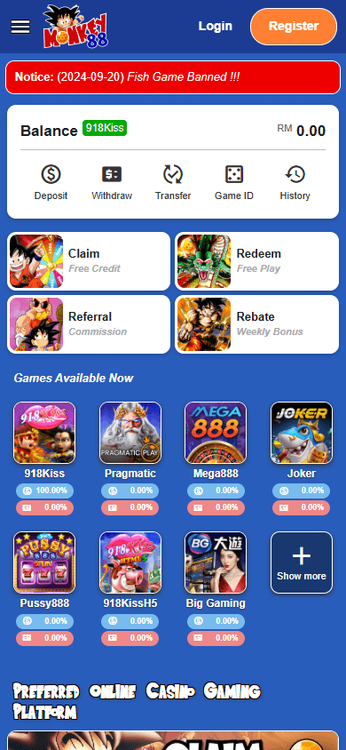 monkey88_casino_homepage_mobile