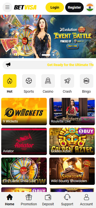 Betvisa_Casino_homepage_mobile