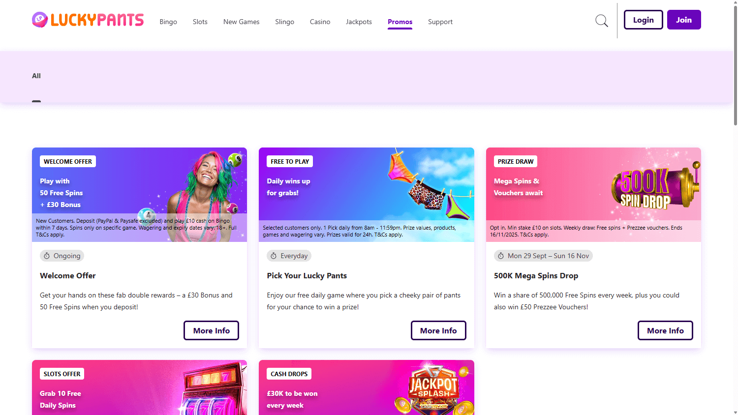 Lucky_Pants_Bingo_Casino_promotions_desktop