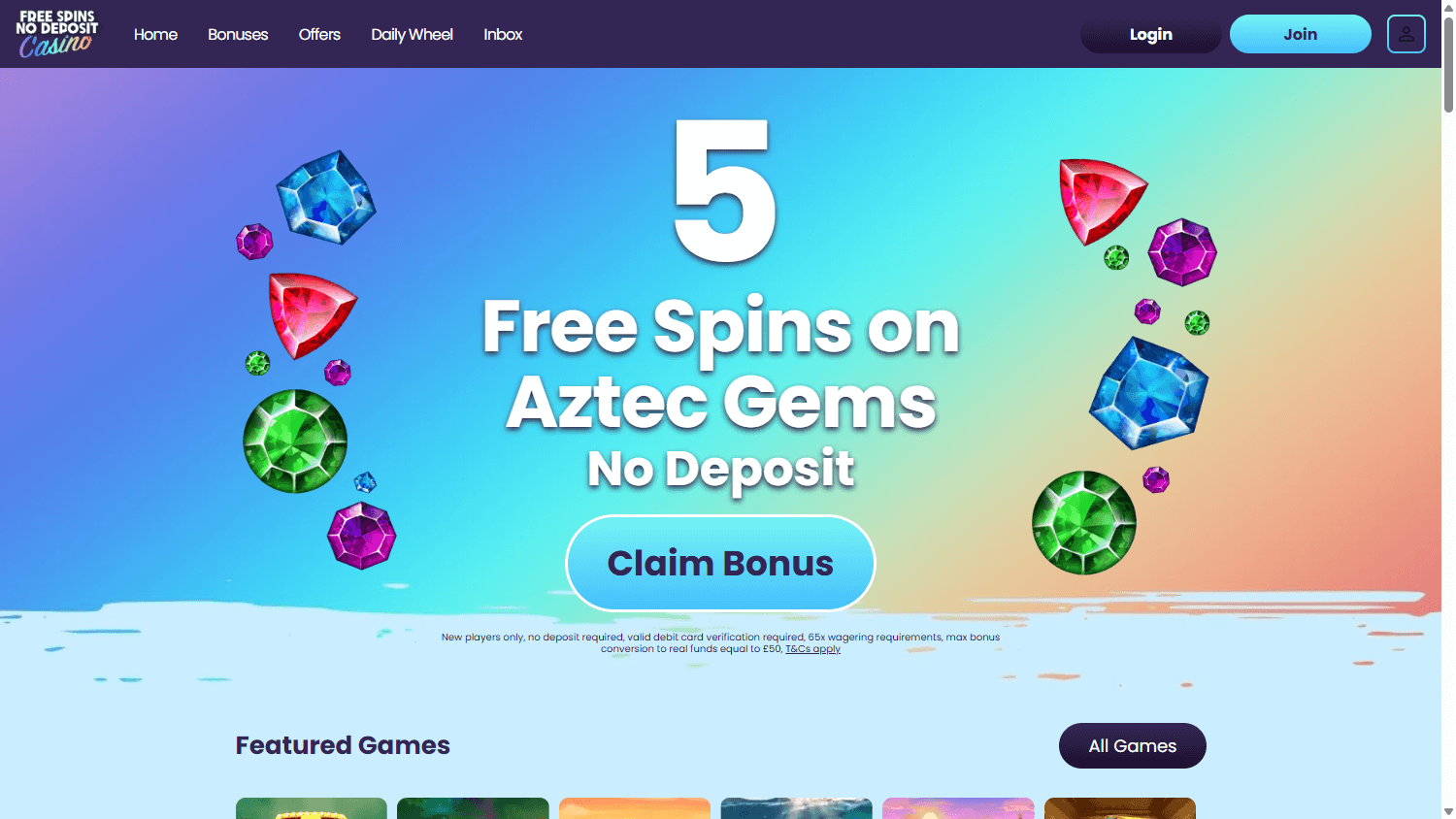 Free_Spins_No_Deposit_Casino_homepage_desktop
