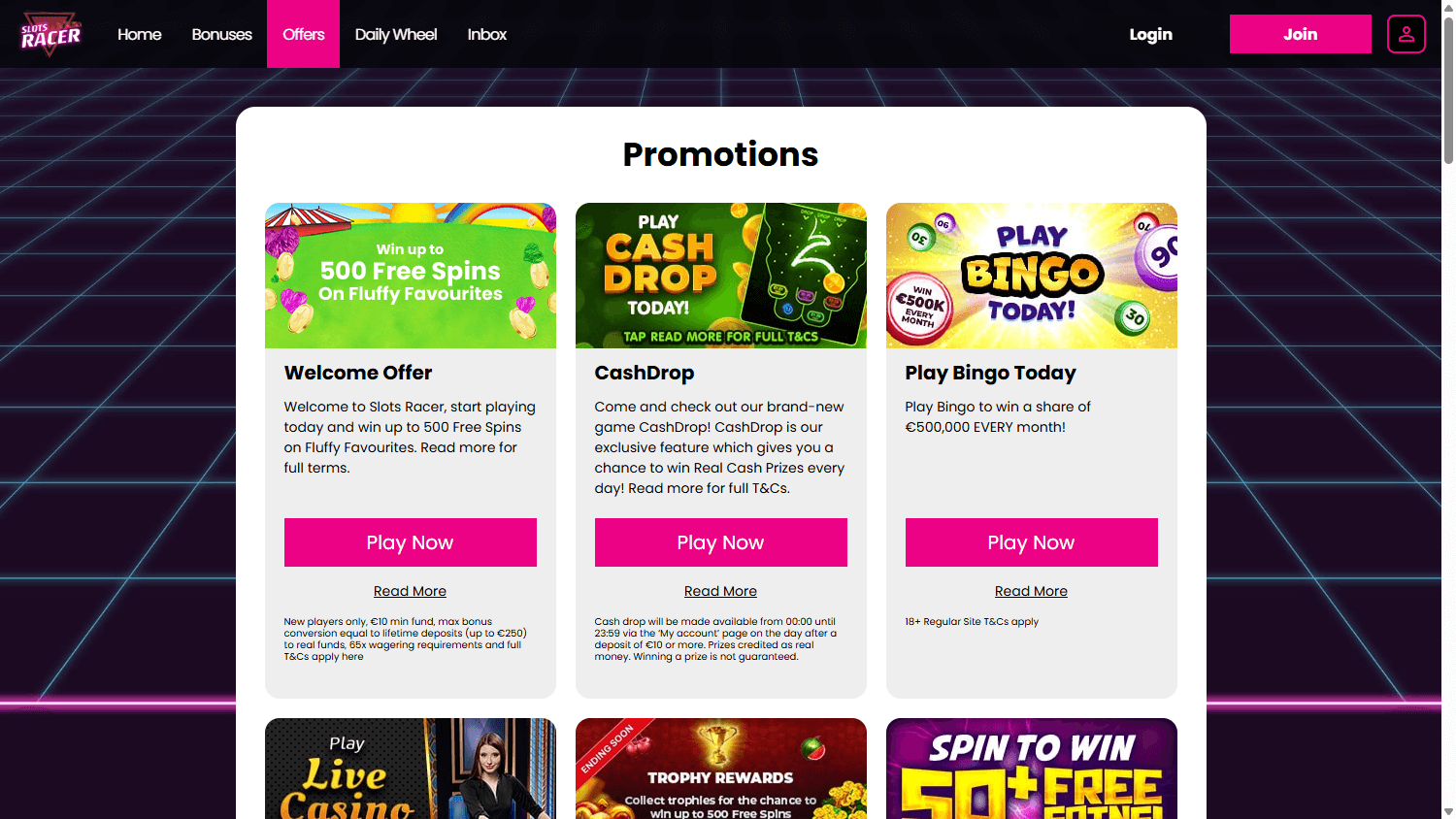 Slots_Racer_Casino_IE_promotions_desktop