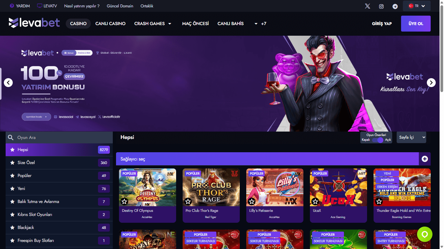 levabet_casino_game_gallery_desktop