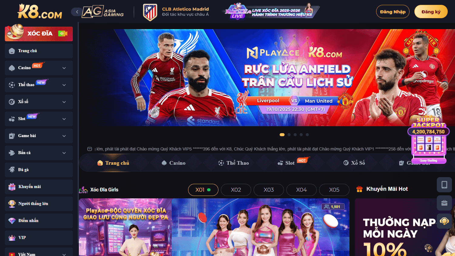 K8_Casino_VN_homepage_desktop