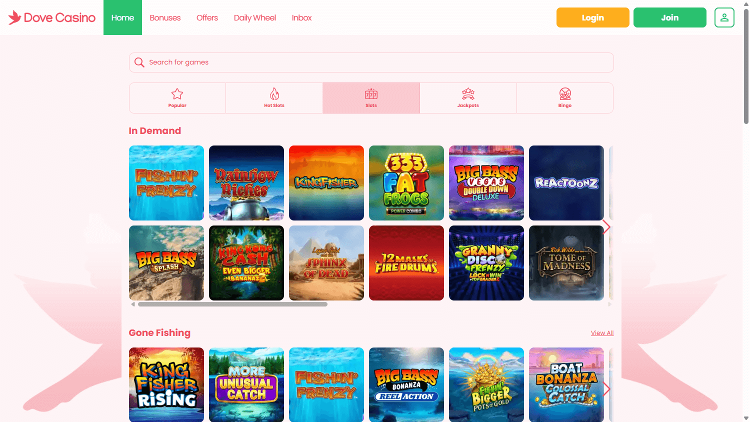 Dove_Casino_game_gallery_desktop