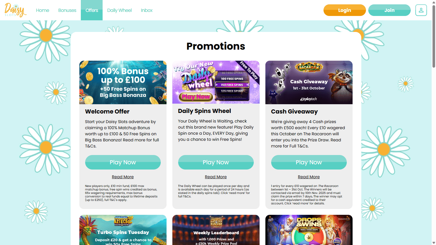 Daisy_Slots_Casino_promotions_desktop