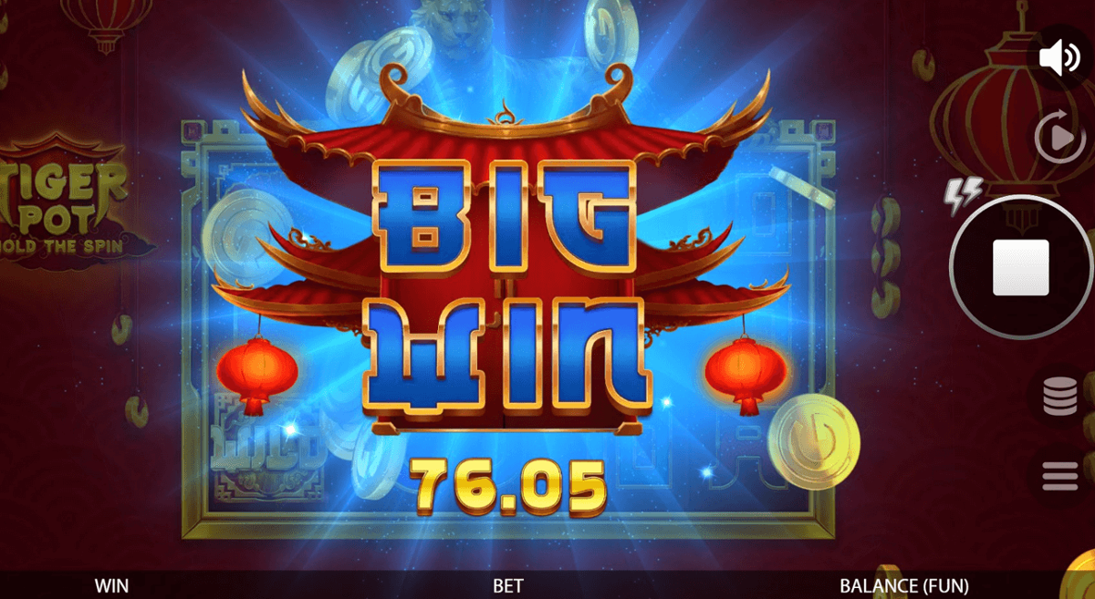 Tiger Pot Hold The Spin big win