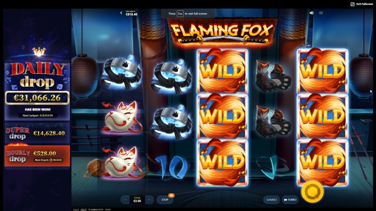 Flaming Fox stacked wilds