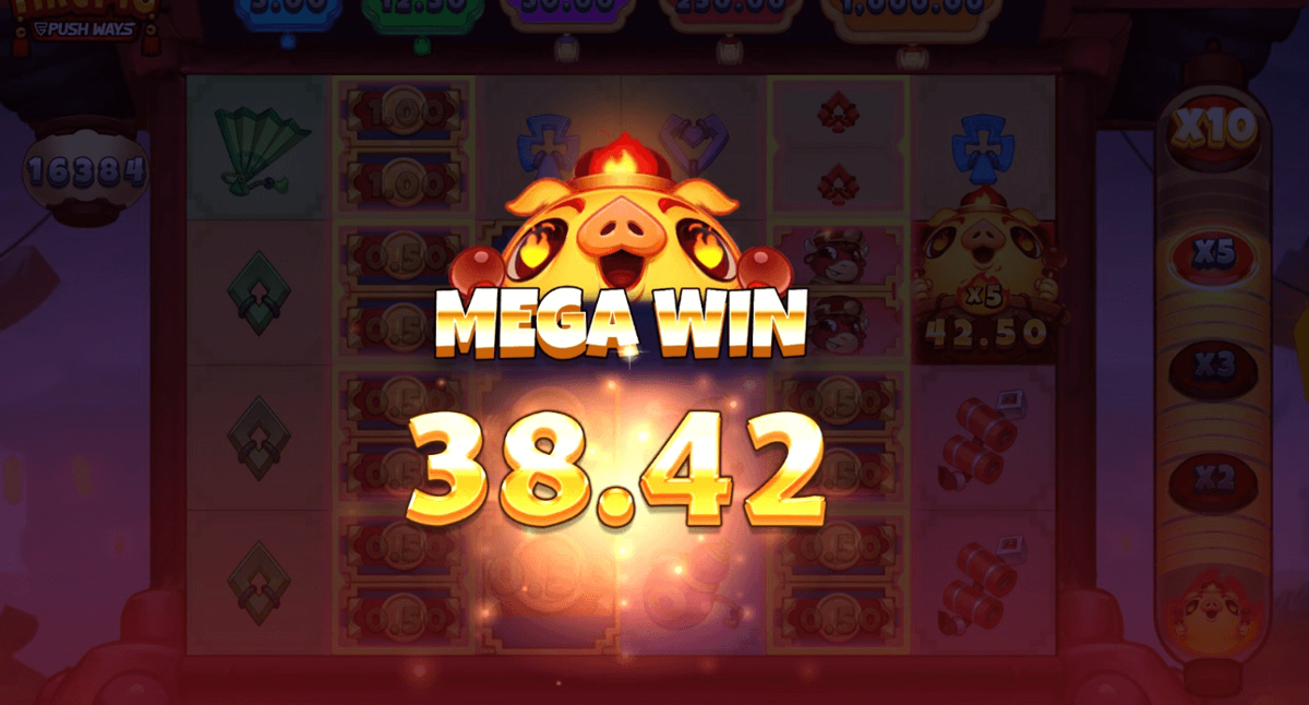 Fire Pig Push Ways mega win