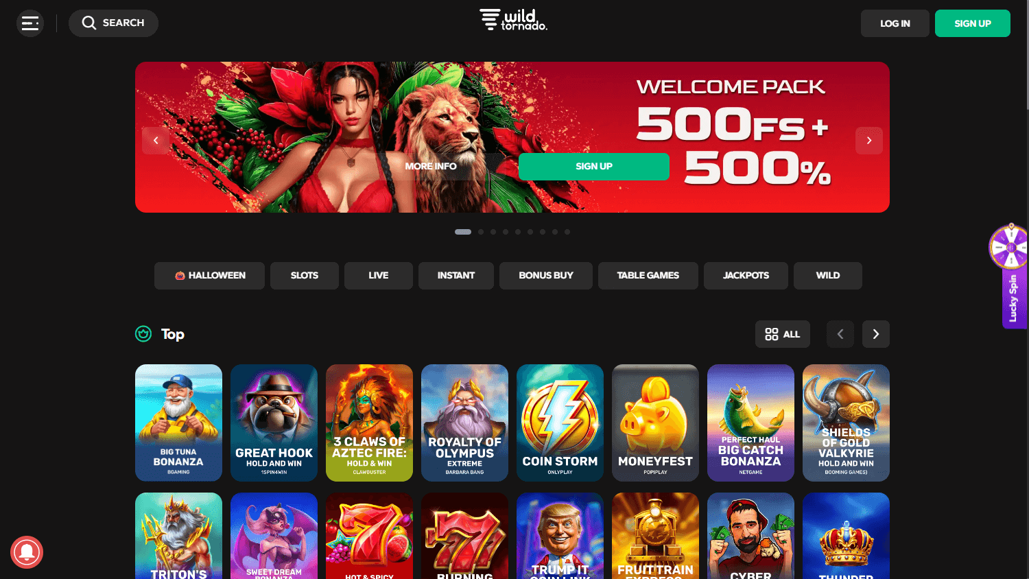 WildTornado_Casino_homepage_desktop
