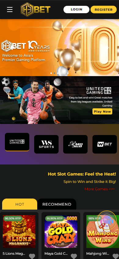 H3bet_Casino_homepage_mobile