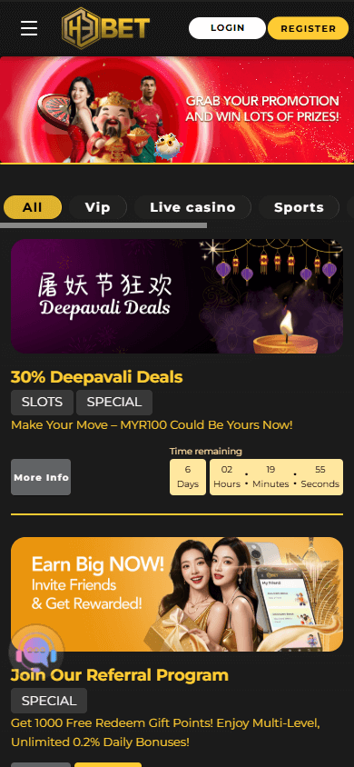 H3bet_Casino_promotions_mobile