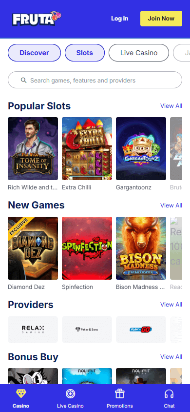 Fruta_Casino_homepage_mobile